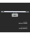 8W LED schilderij-/spiegelarmatuur, chroom - 50cm, kantelbaar, 3000K/4000K, incl. lichtbron