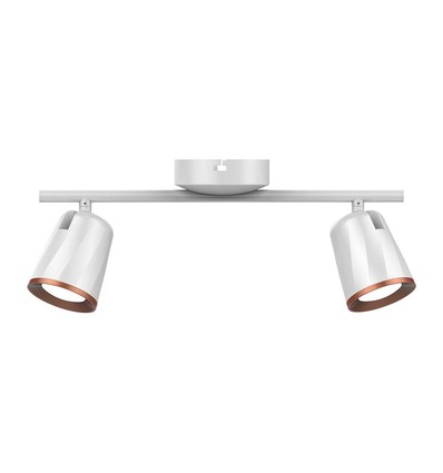 12W LED wandlamp met dubbele kop - 4000K, wit, verstelbaar, 960lm, binnen