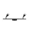 9W LED wandlamp, zwart - 4000K, 840lm, IP20, dubbele kop, binnen, incl. lichtbron