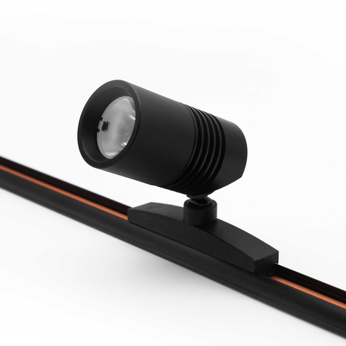 PicoTrack 3,5W Mini LED railsspot - Zwart, Geschikt voor PicoTrack rails, RA92, 24V