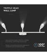 13,5W LED wandlamp - 1260lm, 4000K, wit, 3-kops design, incl. lichtbron