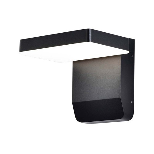 17W vierkante roteerbare wandlamp - IP65, zwart, 2520lm, 3000K, incl. lichtbron
