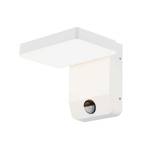 17W witte vierkante wandlamp met sensor - 2580lm, IP65, 3000K, PIR sensor