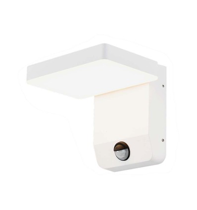 17W witte vierkante wandlamp met sensor - 2580lm, IP65, 3000K, PIR sensor
