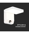 17W witte vierkante wandlamp met sensor - 2580lm, IP65, 4000K, PIR sensor