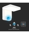17W witte vierkante wandlamp met sensor - 2580lm, IP65, 4000K, PIR sensor