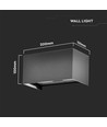 24W Wandlamp - LED, 3000K, Grijs armatuur