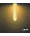 E27 2W T30 LED art filament lamp - 1800K, amber glas, vintage effect, lasergravure