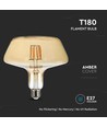 E27 8W LED filament lamp - Amber glas, 620lm, 2200K, 300° stralingshoek