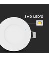 3W LED-paneelverlichting - met EMC-driver, 6400K, rond