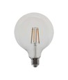 E27 12W G125 LED filament lamp - 1521lm, helder glas, 4000K