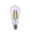 E27 4W LED filament lamp - ST64, 840lm, helder glas, 3000K, warm wit