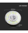 200W LED Highbay - MeanWell Driver, 6500K, Dimbaar, 185lm/W