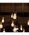 E27 4,8W dimbare LED filament lamp - ST64, Amber glas, 1800K, Vintage licht