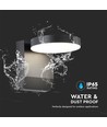 17W Wandlamp - LED, 3000K, Zwarte behuizing, Rond, IP65
