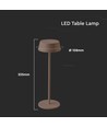 Oplaadbare LED tafellamp binnen/buiten - Corten, touch-dimbaar, IP54