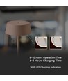 Oplaadbare LED tafellamp binnen/buiten - Corten, touch-dimbaar, IP54