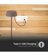 Oplaadbare LED tafellamp binnen/buiten - Corten, touch-dimbaar, IP54