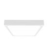 18W vierkante LED plafondlamp - IP44, 23x23cm, witte rand, koud wit, incl. lichtbron