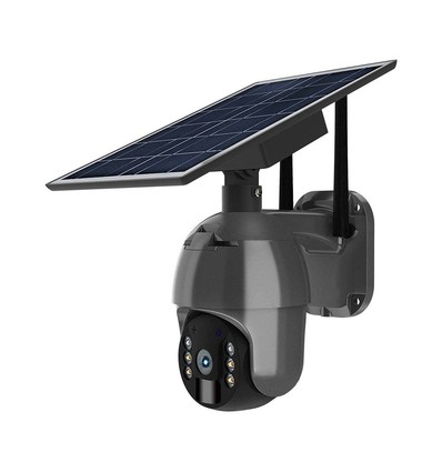 Buiten WiFi PTZ camera op zonne-energie - 360°, Full HD, IP65, zwart