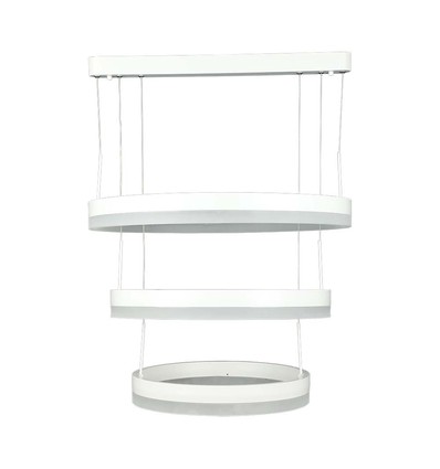 80W LED kroonluchter hanglamp - 3-staps dimbaar, 3000K, wit, 360 graden lichtbundel