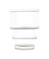 80W LED kroonluchter hanglamp - 3-staps dimbaar, 3000K, wit, 360 graden lichtbundel