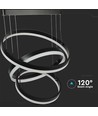 86W Soft Light Chandelier LED hanglamp - Zwart, 3000K, dimbaar, 360 graden licht, 3 jaar garantie