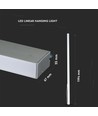 120cm 40W LED lijnverlichting met Samsung chip - Silver, 4000K, 120°, incl. ophangkabel