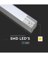 120cm 40W LED lijnverlichting met Samsung chip - Silver, 4000K, 120°, incl. ophangkabel