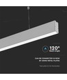 120cm 40W LED lijnverlichting met Samsung chip - Silver, 4000K, 120°, incl. ophangkabel