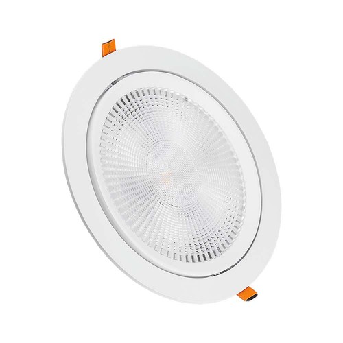 20W Ø17cm LED inbouwpanel - Samsung Chip, Gat: Ø14,5 cm, 6400K, witte rand