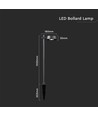 6W LED tuinlamp bolderkar, zwart, 102,5 cm - IP65, RA90, 4000K, aluminium