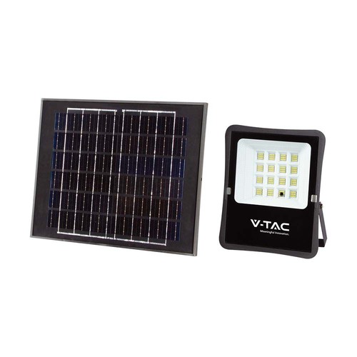 100W LED solar breedstraler met zonnepaneel - IP65, zwart, afstandsbediening