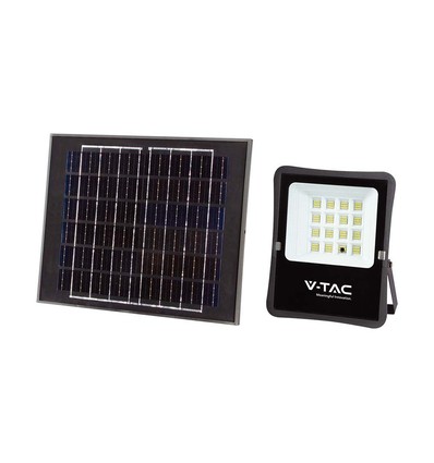 100W LED solar breedstraler met zonnepaneel - IP65, zwart, afstandsbediening