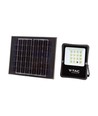 100W LED solar breedstraler met zonnepaneel - IP65, zwart, afstandsbediening