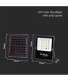 100W LED solar breedstraler met zonnepaneel - IP65, zwart, afstandsbediening