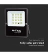 100W LED solar breedstraler met zonnepaneel - IP65, zwart, afstandsbediening