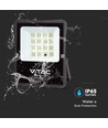 100W LED solar breedstraler met zonnepaneel - IP65, zwart, afstandsbediening