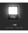 100W LED solar breedstraler met zonnepaneel - IP65, zwart, afstandsbediening