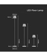 LED 4W lamp - 4400mA, batterij, 3000K, IP54, wit huis