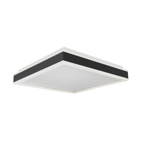 38W LED designer plafondlamp - 4000K, 4000lm, IP20, zwart/wit, vierkant/rond