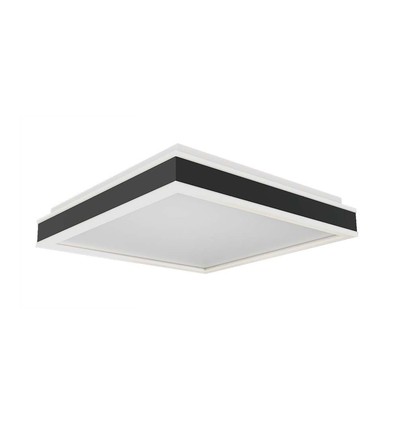 38W LED designer plafondlamp - 4000K, 4000lm, IP20, zwart/wit, vierkant/rond