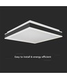 38W LED designer plafondlamp - 4000K, 4000lm, IP20, zwart/wit, vierkant/rond