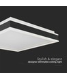 38W LED designer plafondlamp - 4000K, 4000lm, IP20, zwart/wit, vierkant/rond