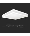 Designer LED-plafondlamp - 38W, 4000 lumen, 400x400mm, 4000K