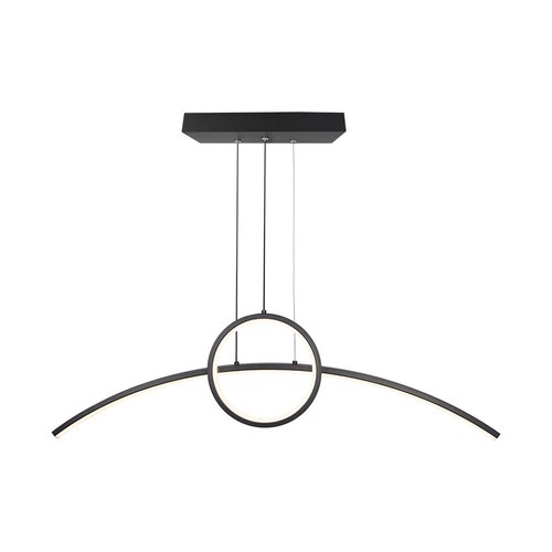 36W LED designer hanglamp - Zwart, 3200lm, 4000K, 360 graden lichtbundel