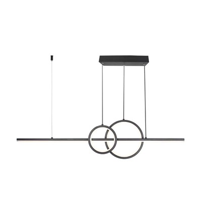 17W LED pendellamp, zwart design - 1500lm, 4000K, Ø91,5cm, IP20, geïntegreerde LED