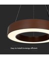 60cm 50W ronde LED pendellamp - 125lm/W, Corten, Triac dimbaar, 4000K, IP20