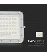 6W LED breedstraler op zonne-energie - IP65, 4000K, wit, incl. zonnepaneel en afstandsbediening