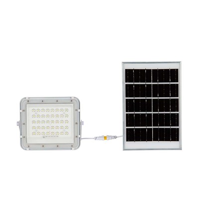 80W Solara LED breedstraler op zonne-energie - 800lm, IP65, 6400K, incl. afstandsbediening en zonnepaneel